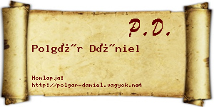 Polgár Dániel névjegykártya