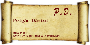 Polgár Dániel névjegykártya
